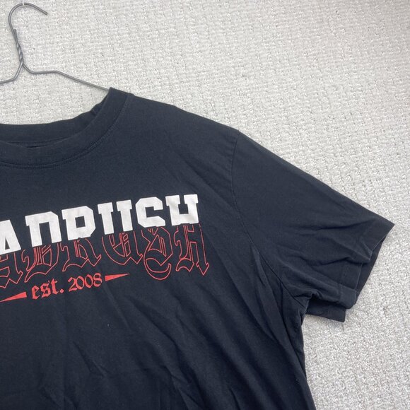 Y2K HEADRUSH T-shirt Men Sz XXL Black Goth Grunge Spell out Logo Est 2008 - Picture 4 of 13